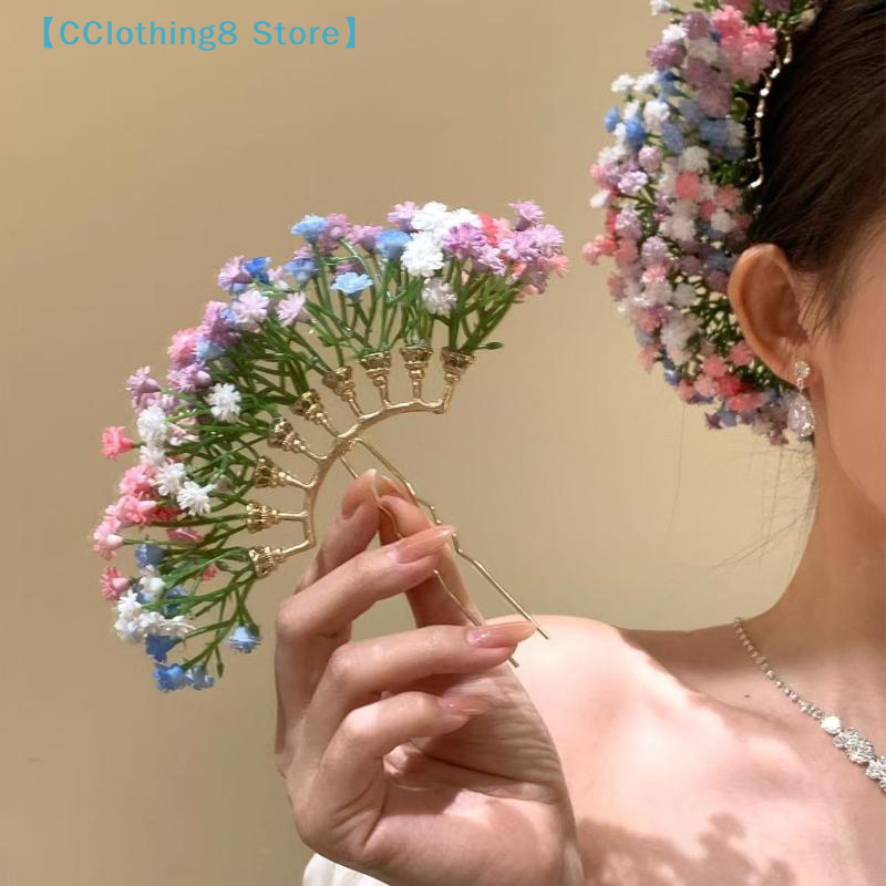 Outdoor Furniture Decor - 1Pcs Artificial Flower Bridal Wedding Hairpin