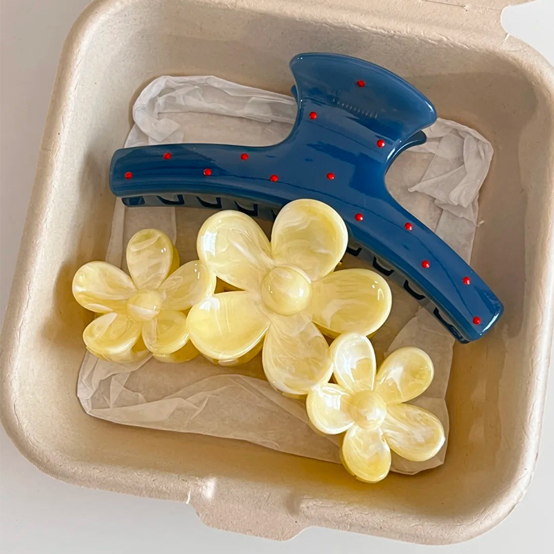 Outdoor Furniture Decor - Korean-style gentle polka dot hair clip,