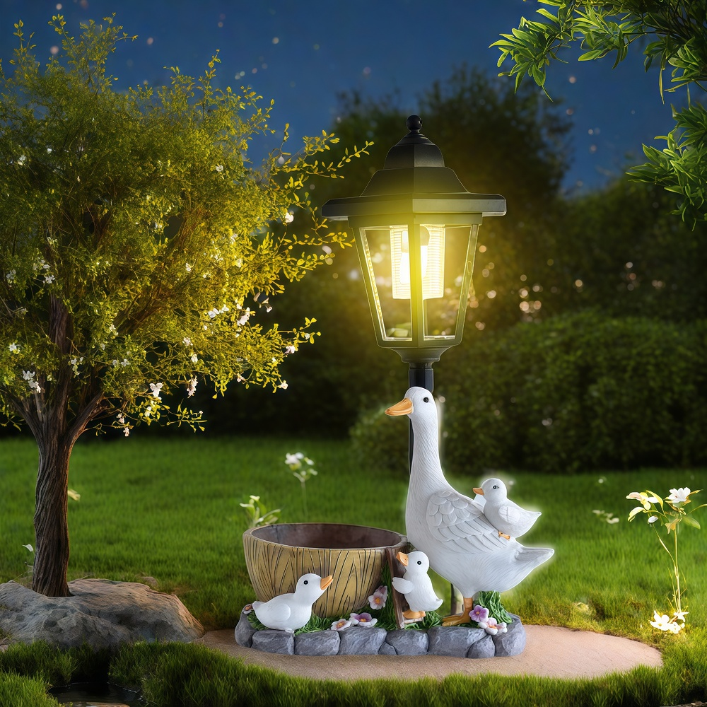 Outdoor Furniture Decor - Solar Duck Night Light Garden Courtyard