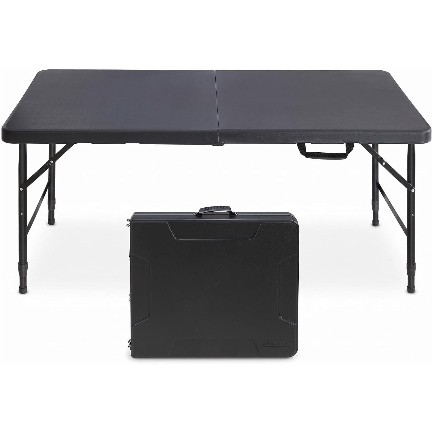 Outdoor Furniture Usa - Folding Table 4ft Height Adjustable Heavy-Duty