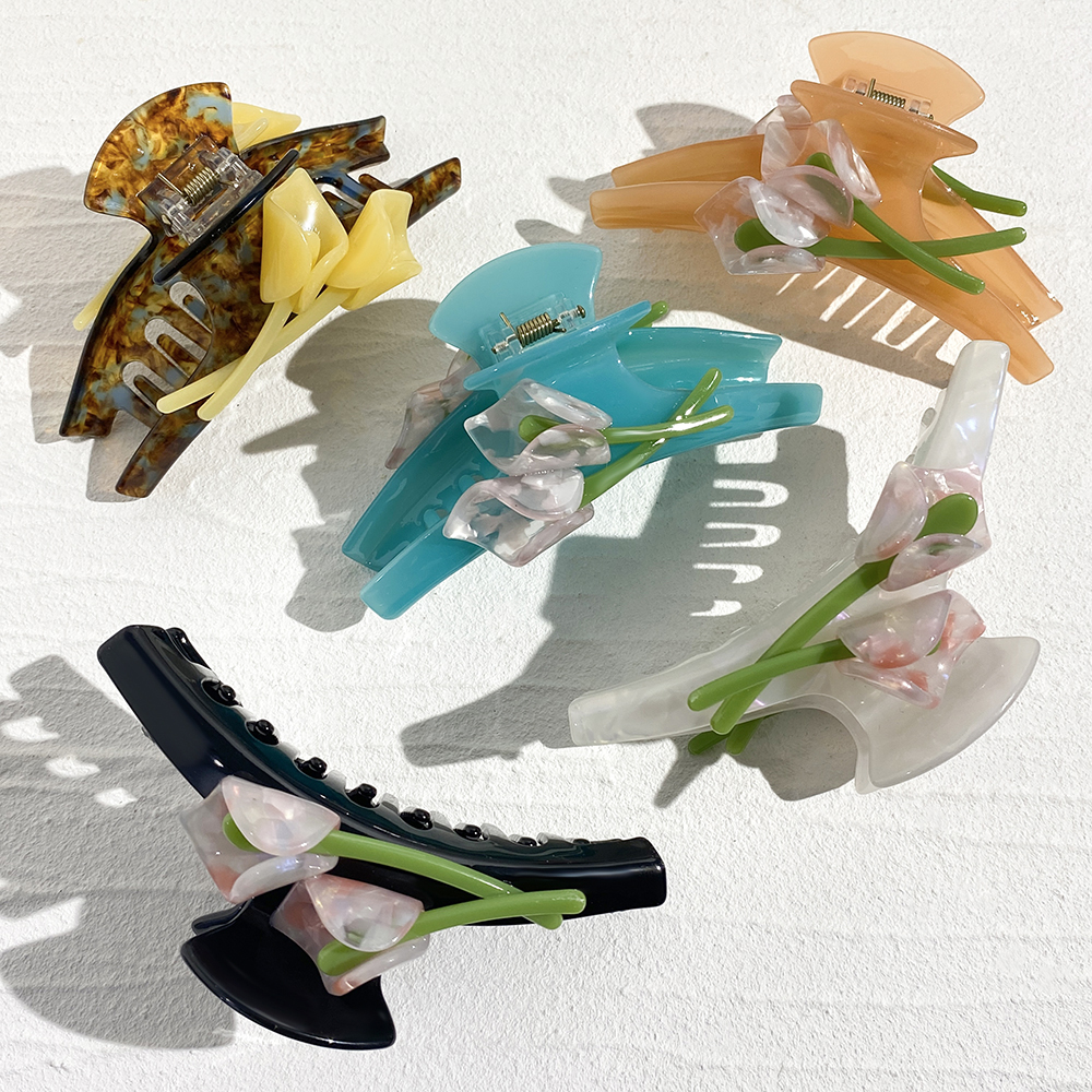 Outdoor Furniture Decor - AENSOA Hair Accessories Three-dimensional Bifacial Tulip