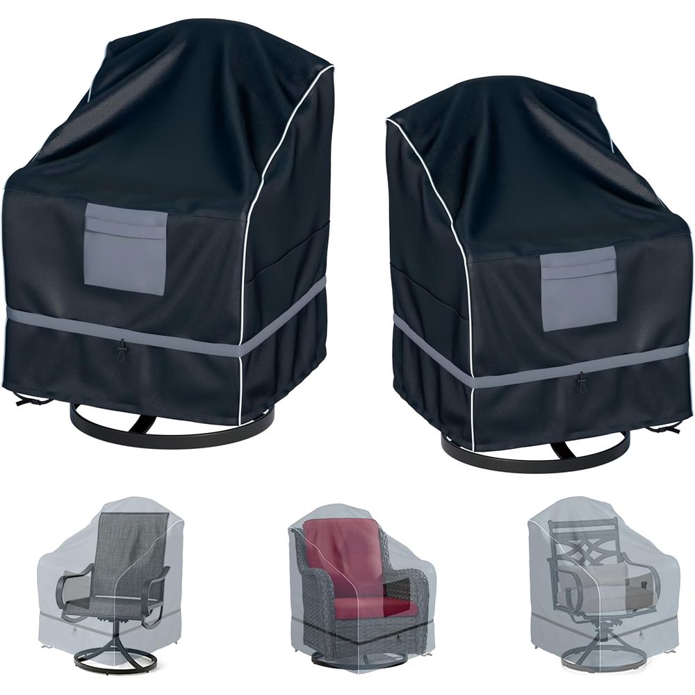 Outdoor Furniture Cover Waterproof - Outdoor Swivel Recliner Cover, Waterproof Heavy