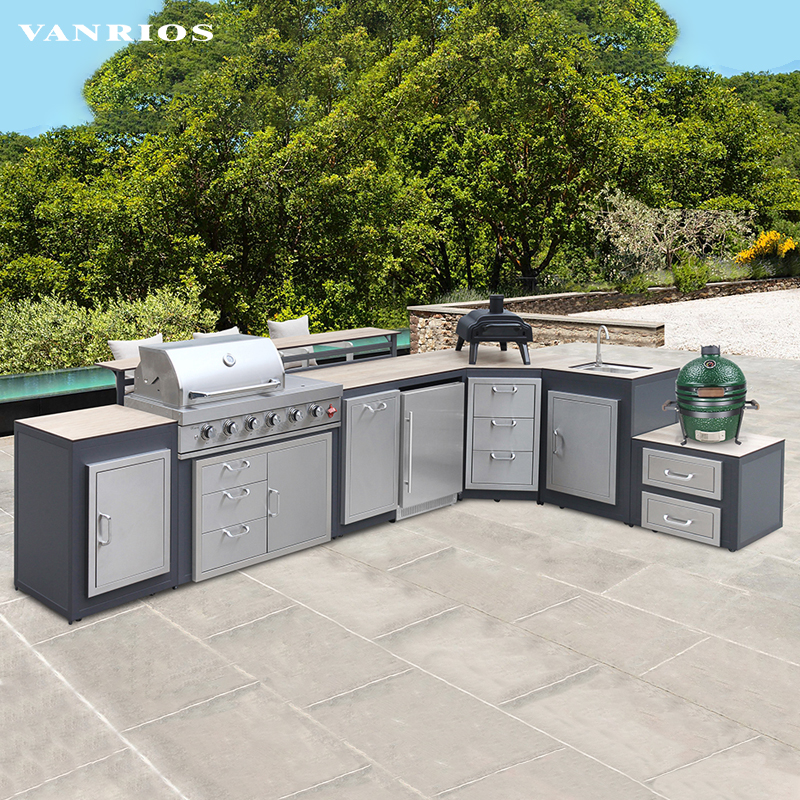 Outdoor Furniture Kitchener - Summer Aluminum Modular Modern Cabinet Bbq
