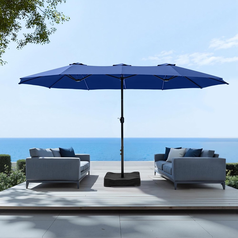 15ft Extra Large Rectangular M - Outdoor Furniture With Umbrella review and price