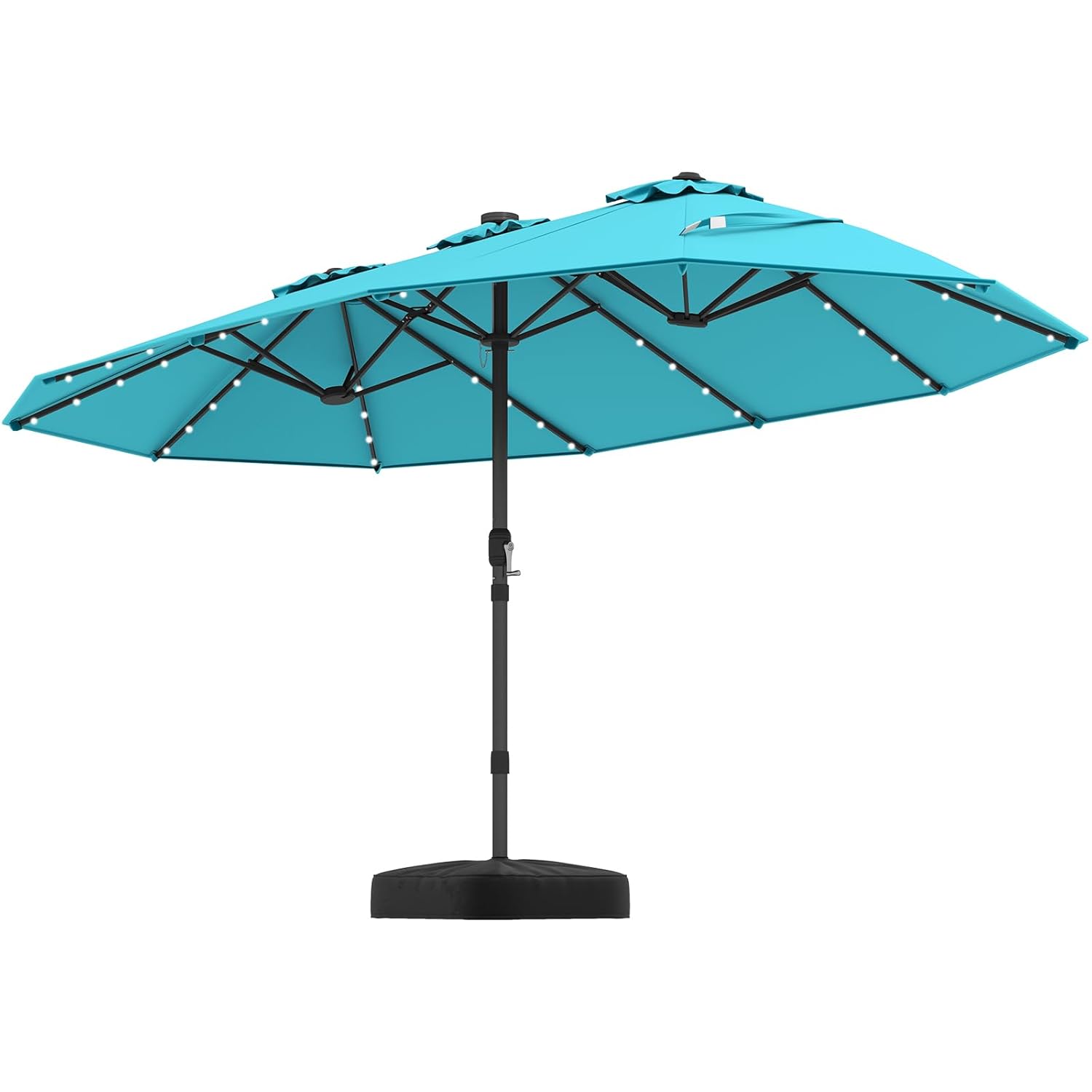 15FT Double-Sided Solar Patio  - Outdoor Furniture With Umbrella review and price