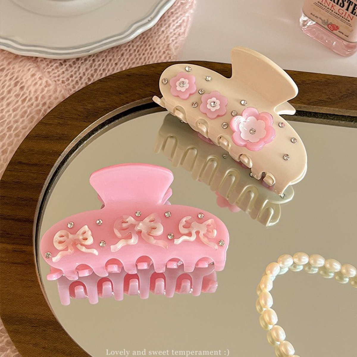 1pc acetate sweet rhinestone f - Outdoor Furniture Decor review and price