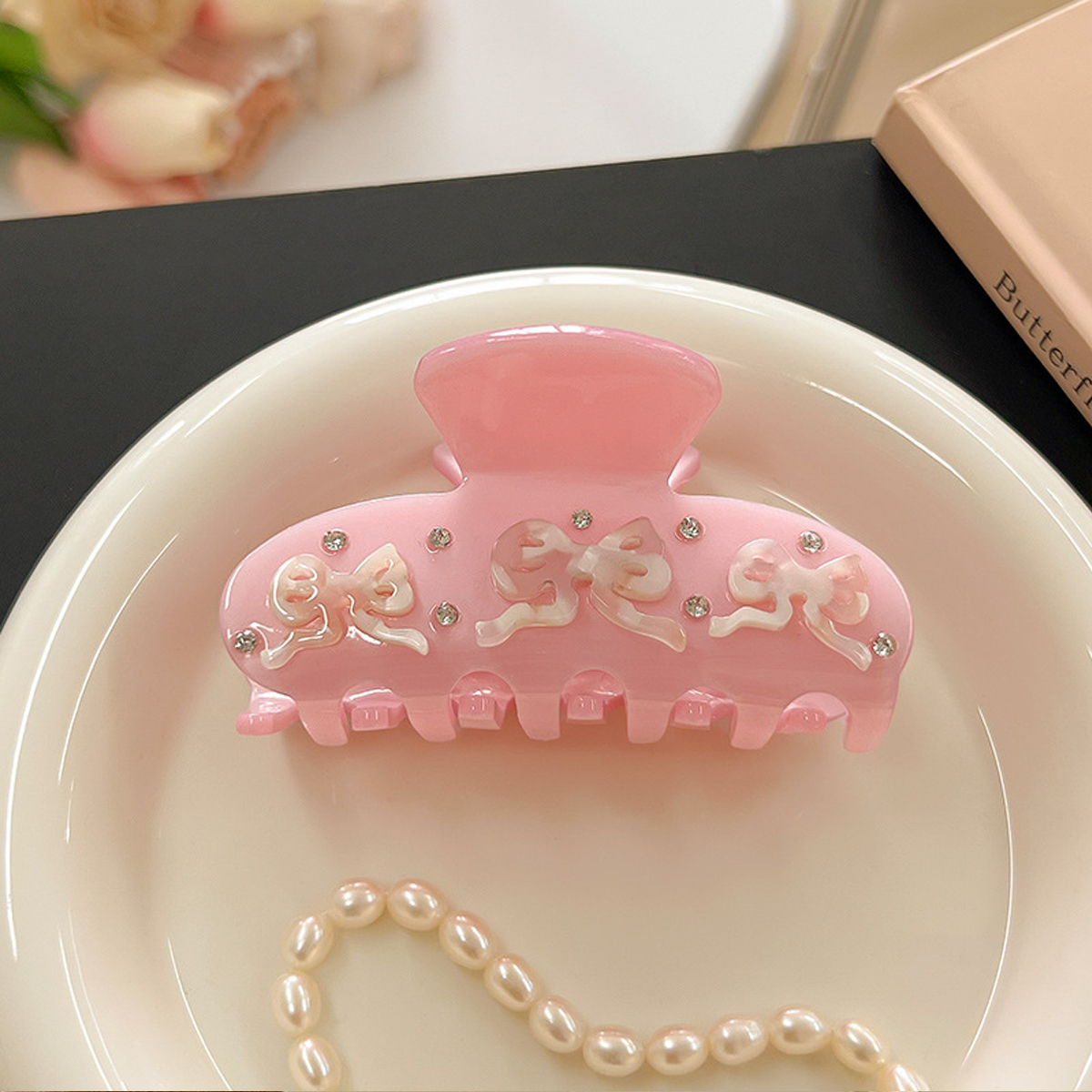 1pc acetate sweet rhinestone f - Outdoor Furniture Decor review and price