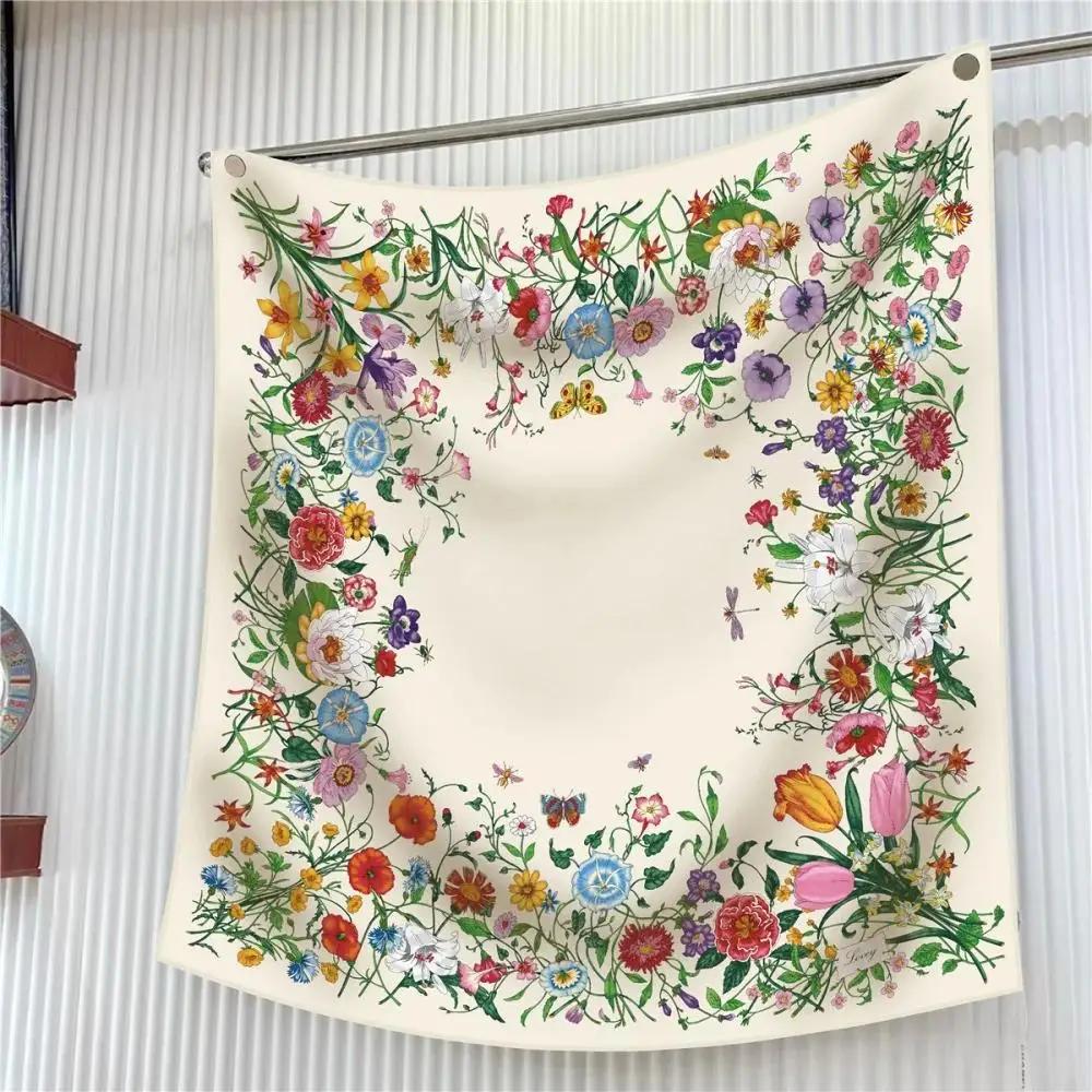 New 90cm Scarf Flower Printing - Outdoor Furniture Decor review and price