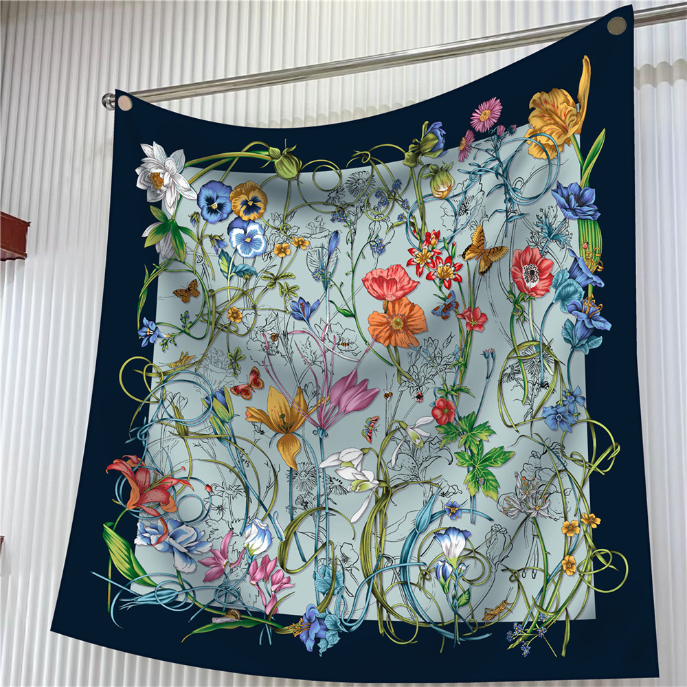 New 90cm Scarf Flower Printing - Outdoor Furniture Decor review and price