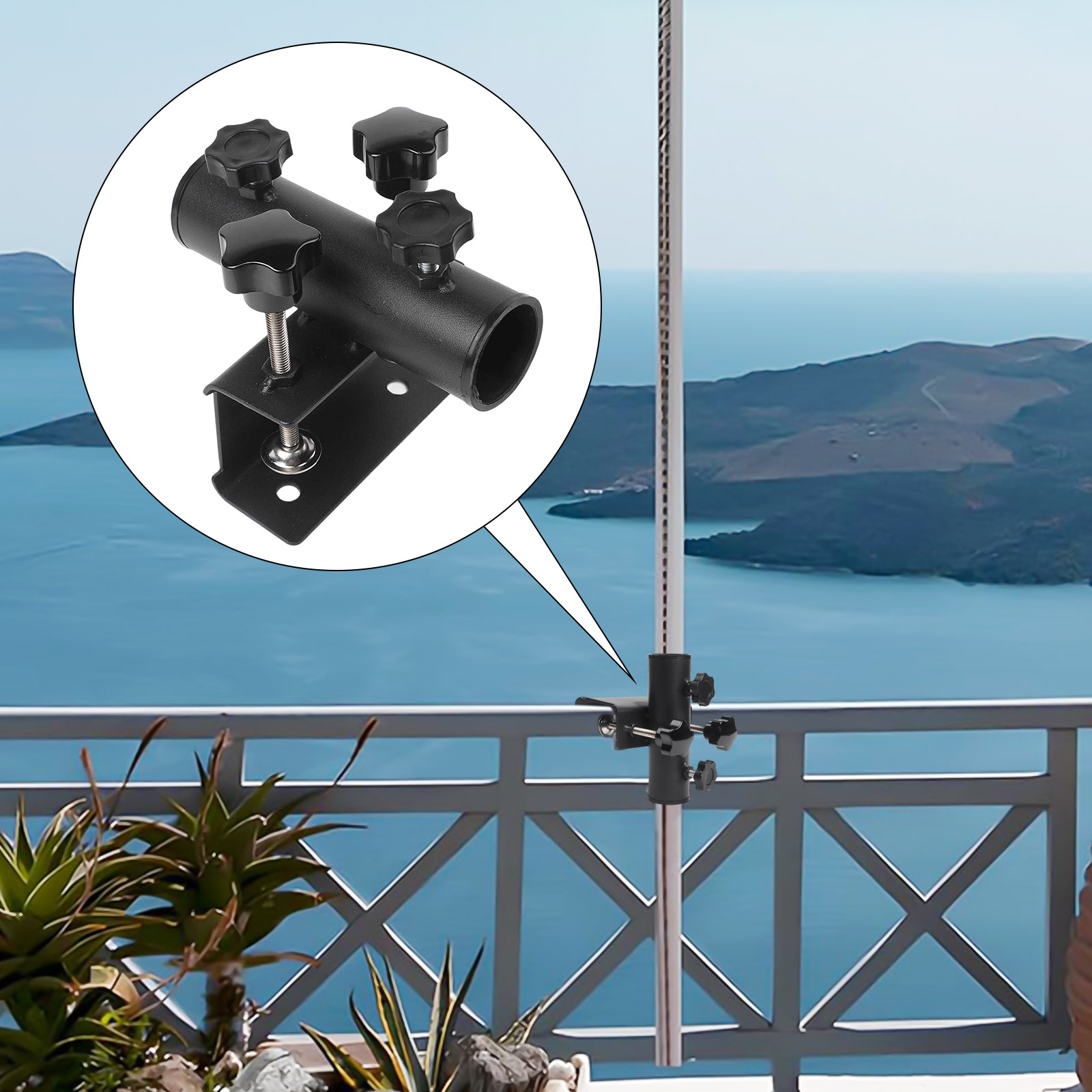 Balcony Umbrella Holder Clamp  - Outdoor Furniture With Umbrella review and price