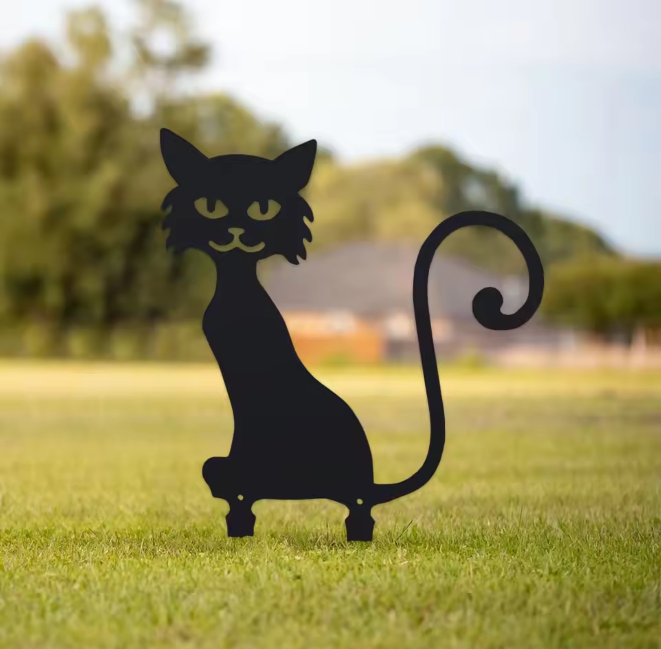 Charming Black Furry Kitten Me - Outdoor Furniture Decor review and price