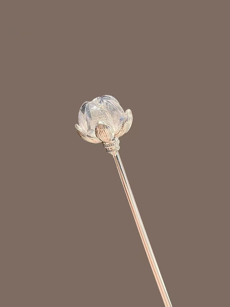 Crystal Lotus Hairpin for Wome - Outdoor Furniture Decor review and price