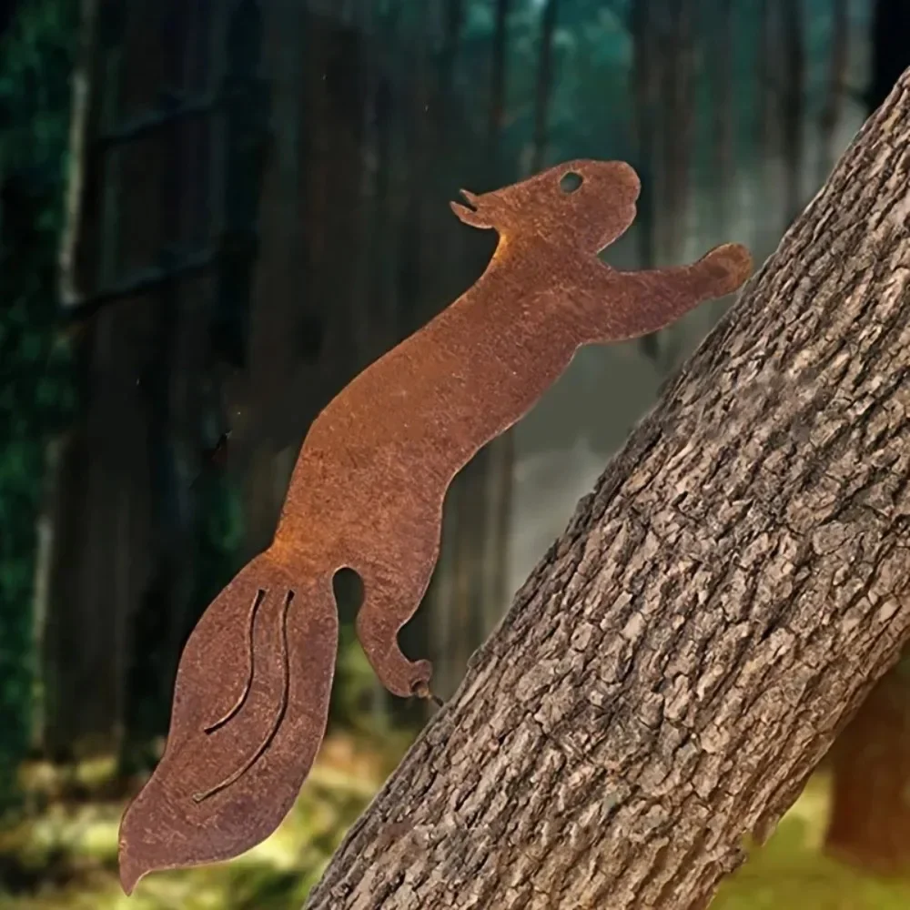 CIFBUY Unique Rusty Squirrel S - Outdoor Furniture Decor review and price